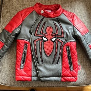 Faux Leather Spider-Man Jacket